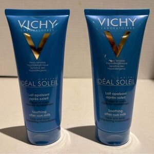 Vichy Ideal Soleil Soothing After Sun Milk Sealed 100ml x 2 New Hypoallergenic